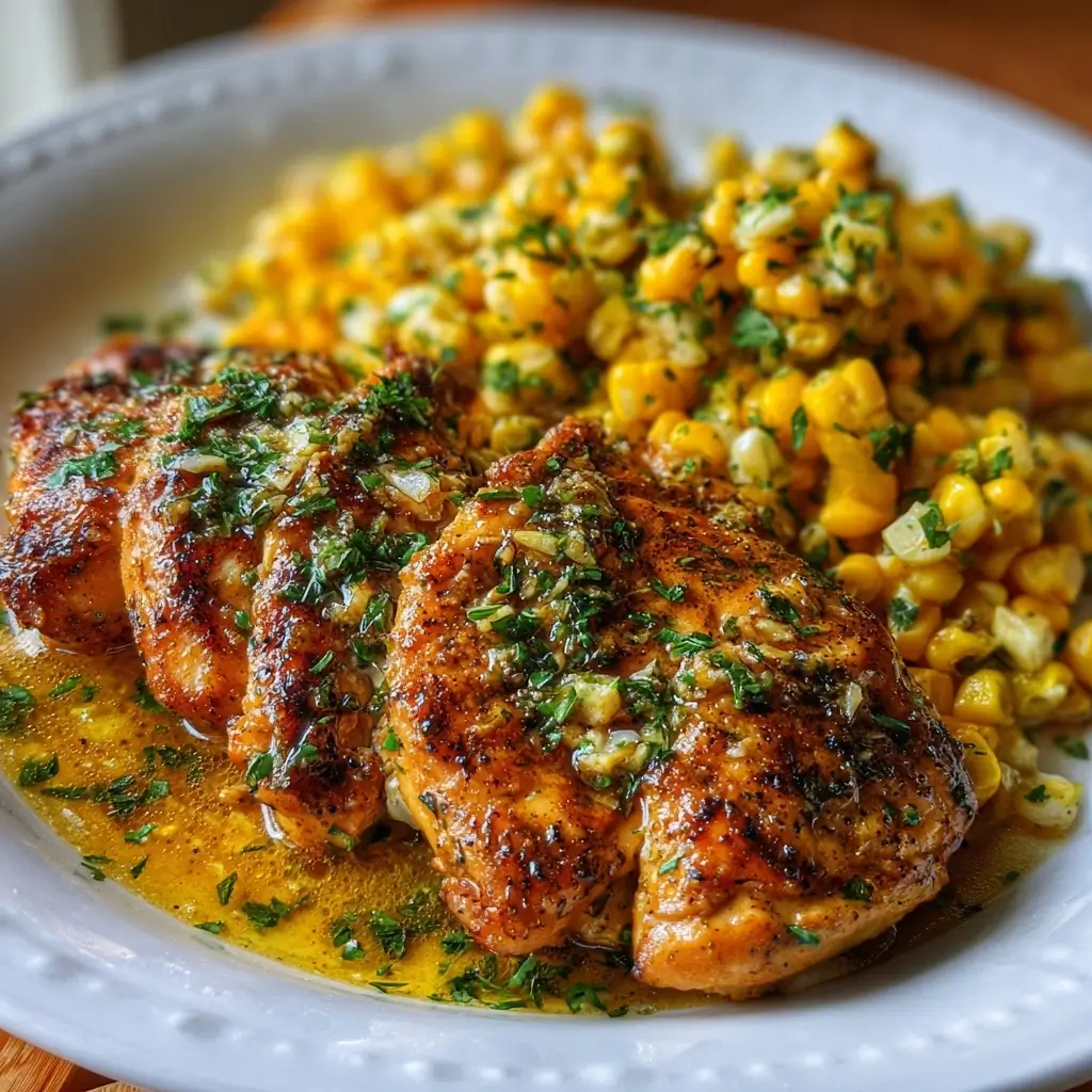 Garlic Butter Chicken and Corn