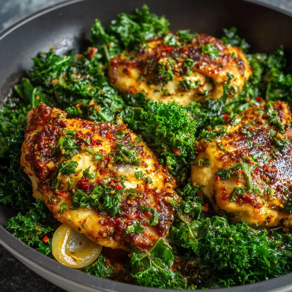 Garlic Butter Chicken with Kale