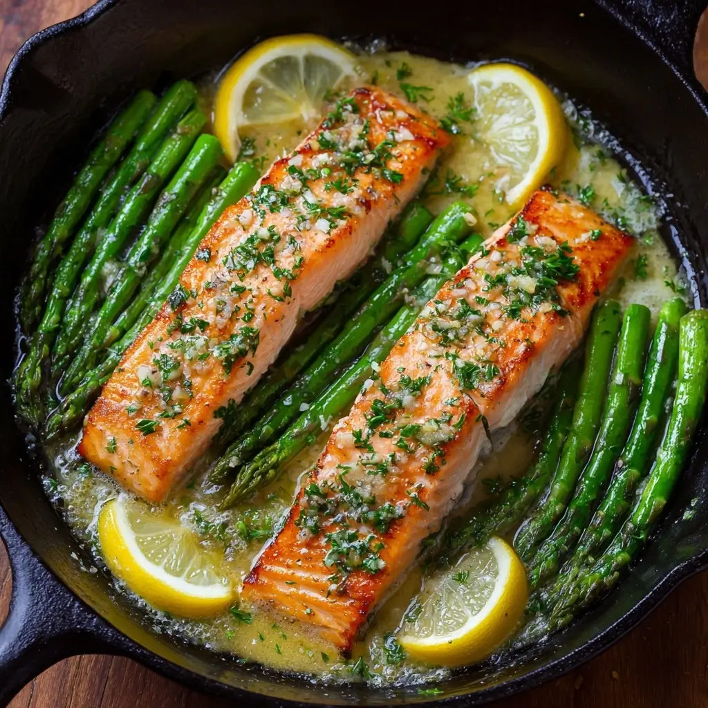 Garlic Butter Salmon Skillet