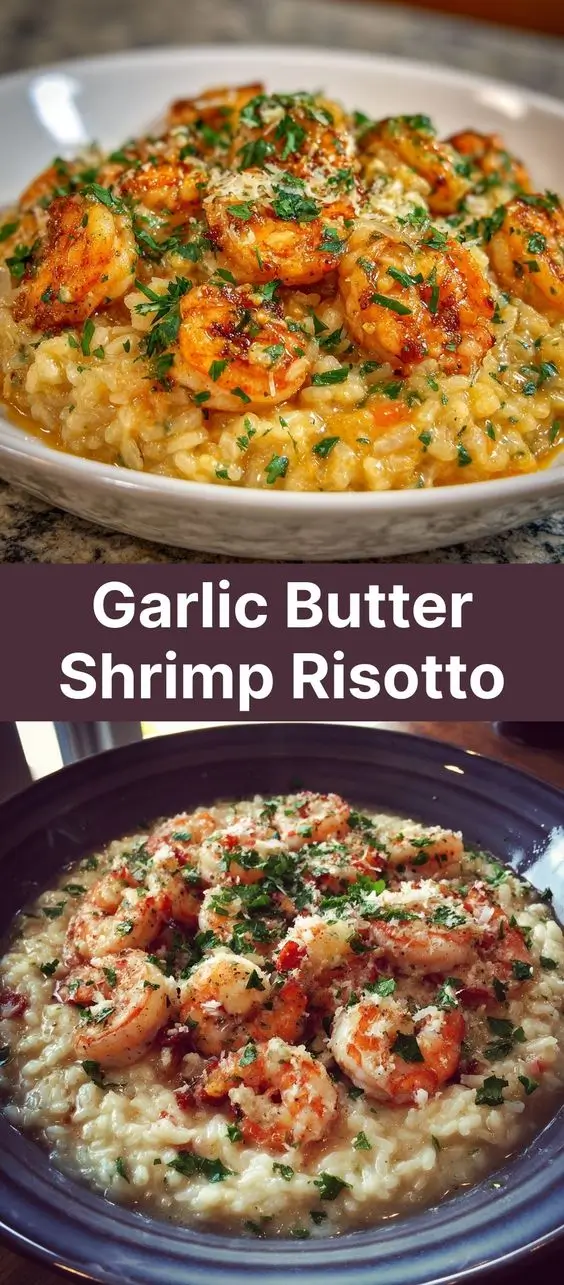Garlic Butter Shrimp Risotto