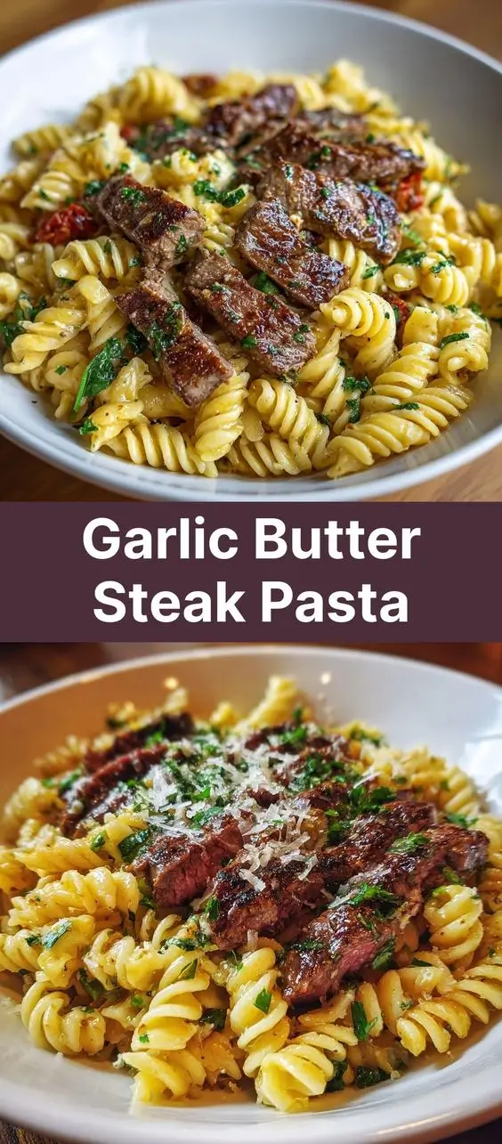Garlic Butter Steak Pasta