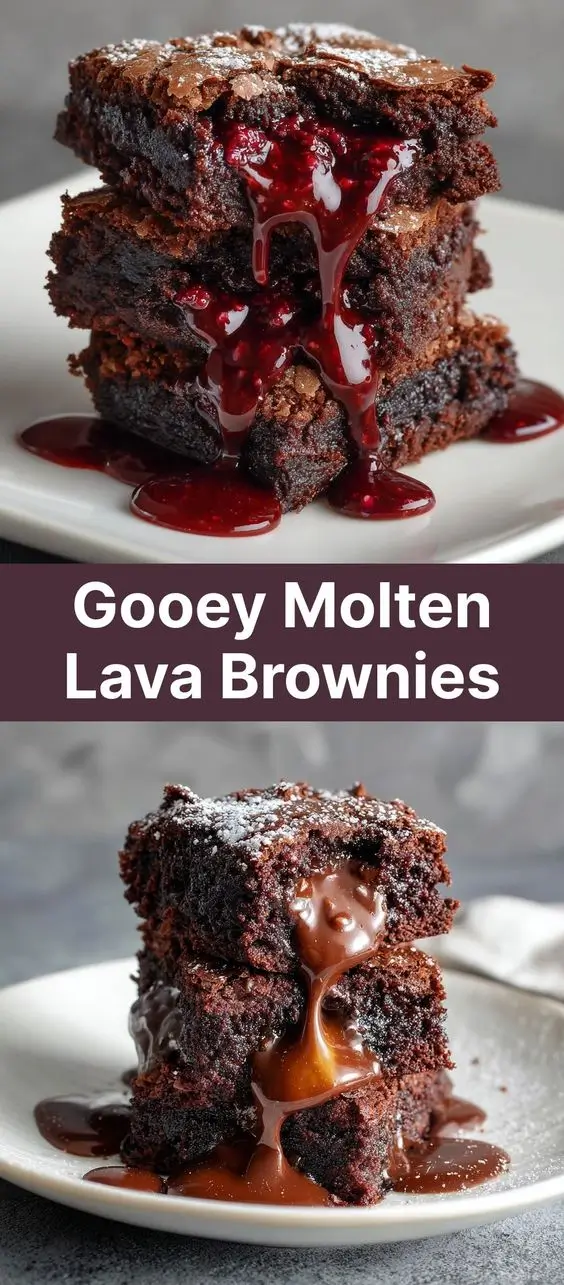 Gooey Molten Lava Brownies