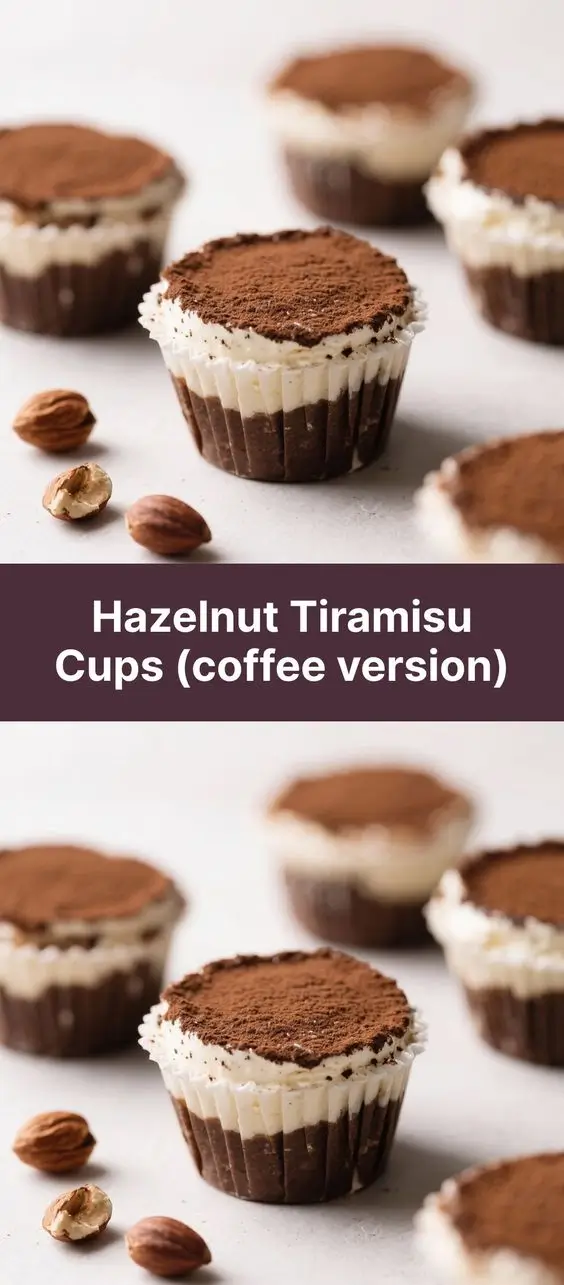 Hazelnut Tiramisu Cups (coffee version)