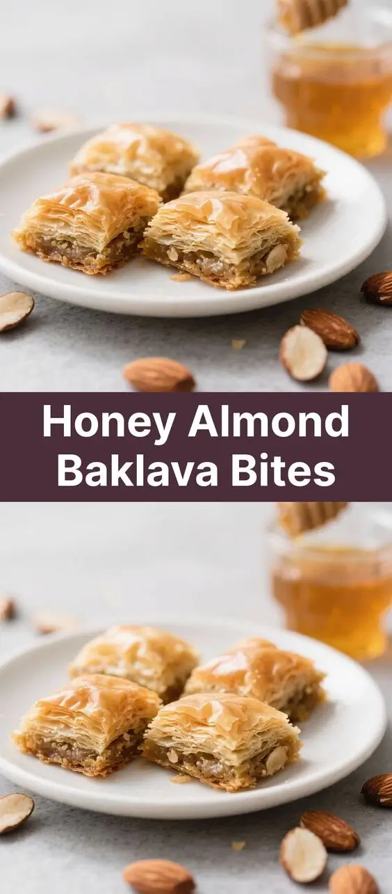 Honey Almond Baklava Bites