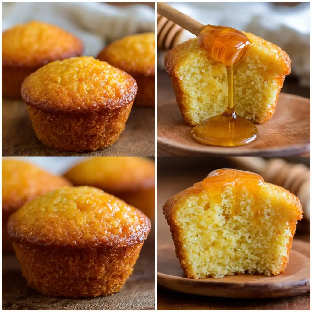 Honey Butter Cornbread Cupcakes