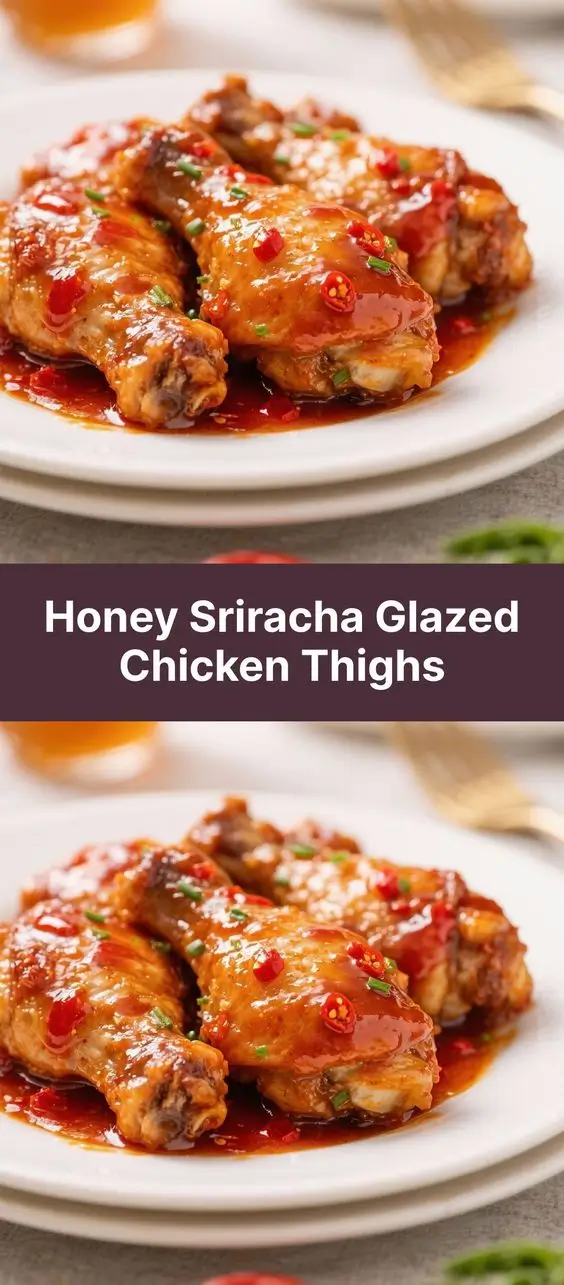 Honey Sriracha Glazed Chicken Thighs