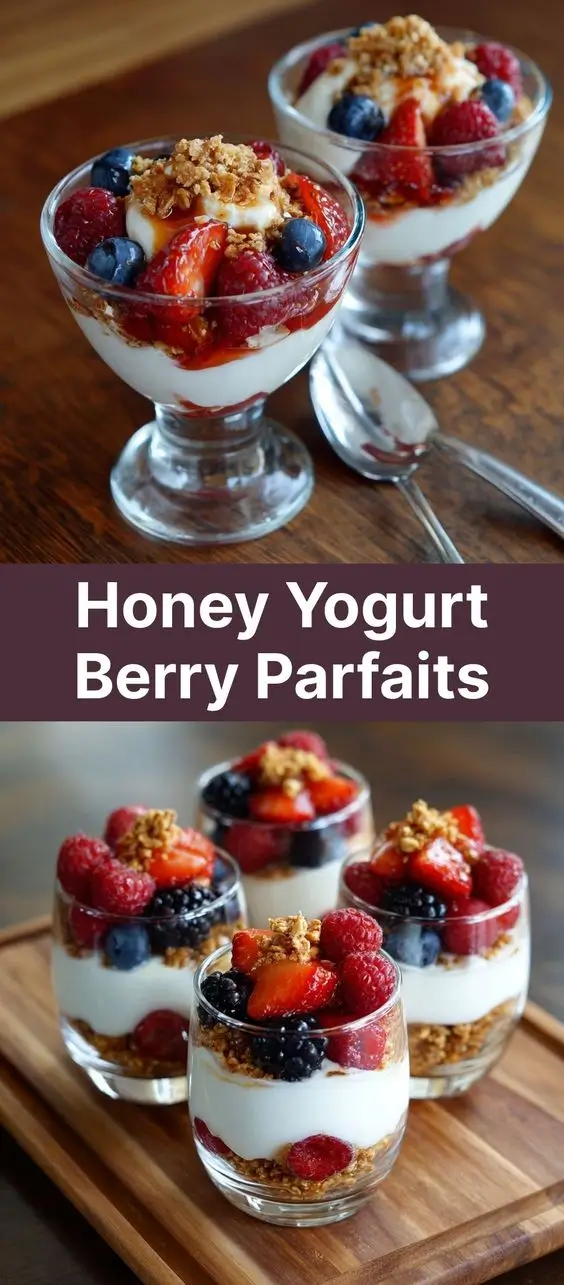 Honey Yogurt Berry Parfaits