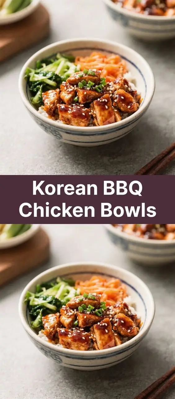 Korean BBQ Chicken Bowls