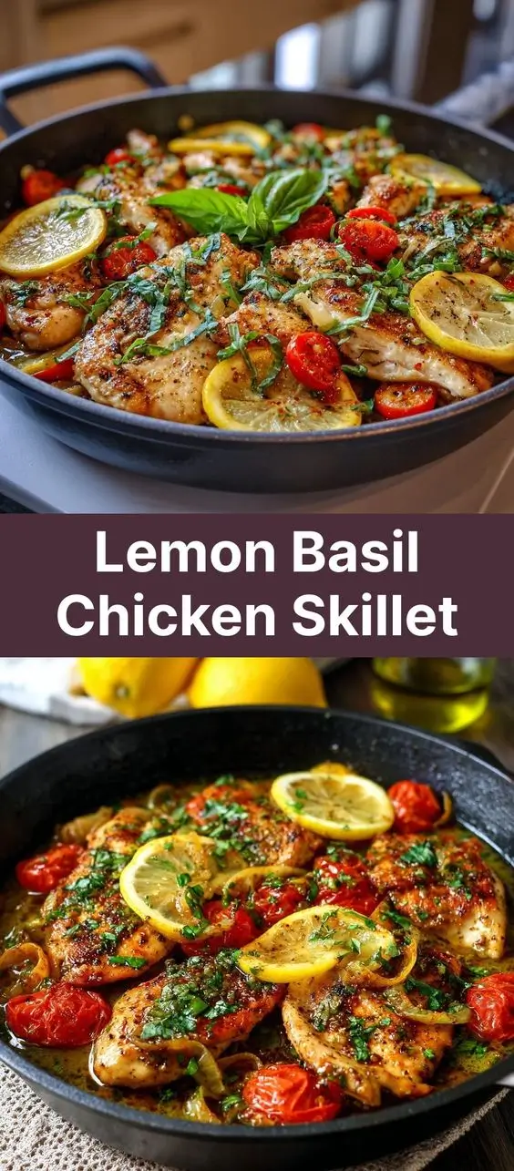 Lemon Basil Chicken Skillet
