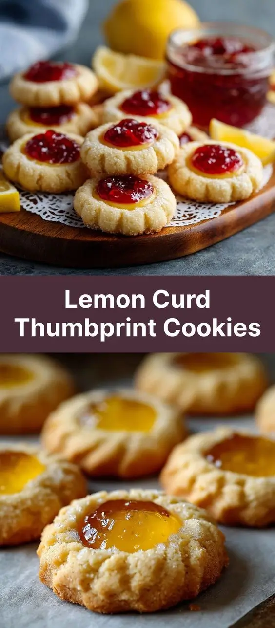 Lemon Curd Thumbprint Cookies