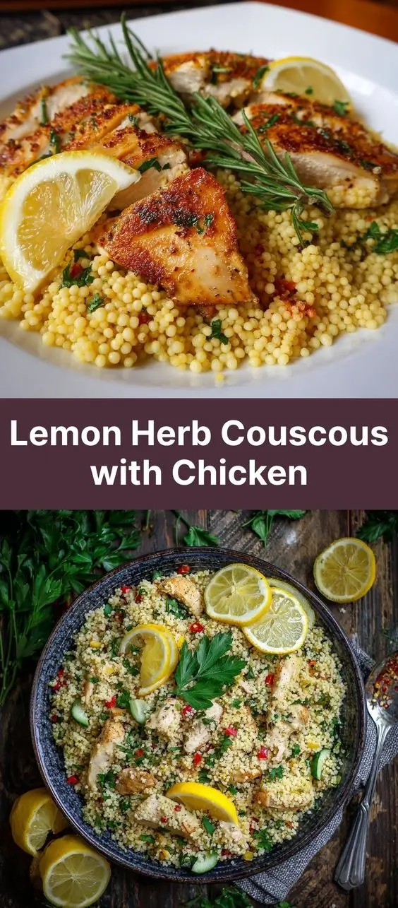 Lemon Herb Couscous with Chicken