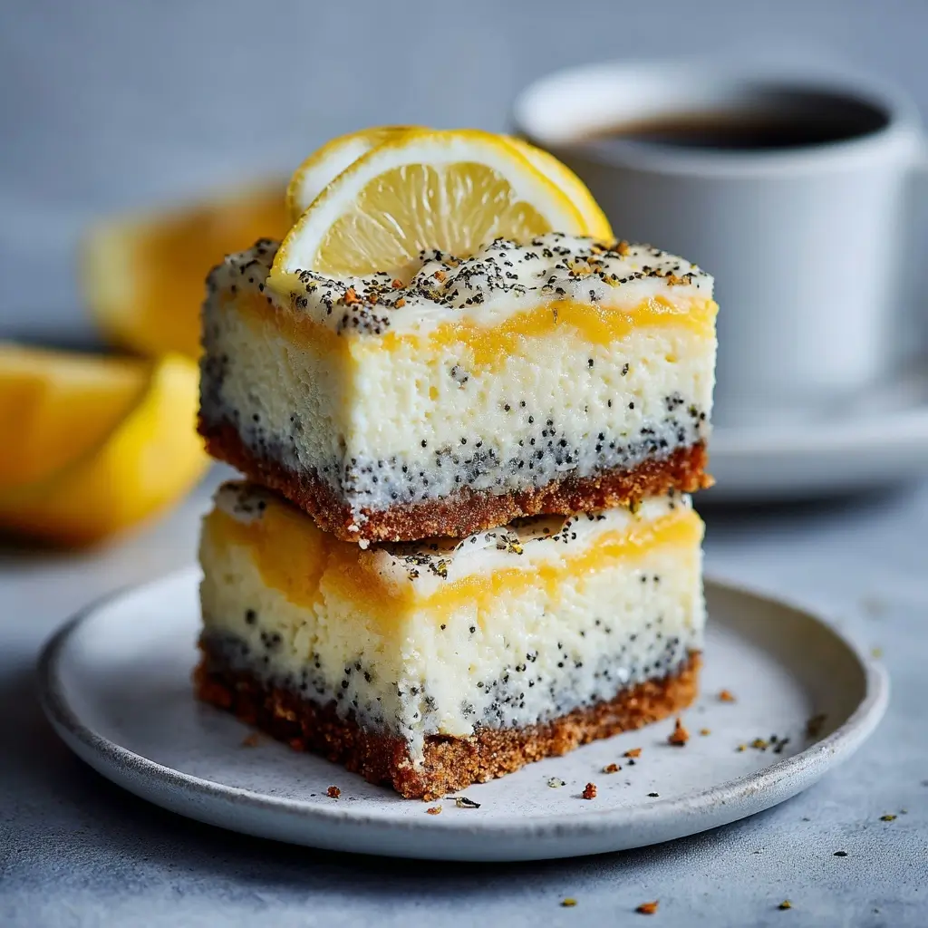 Lemon Poppy Seed Cheesecake Bars