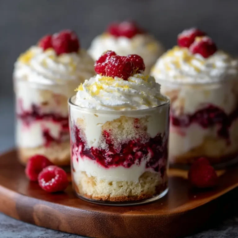 Lemon Raspberry Trifle Cups