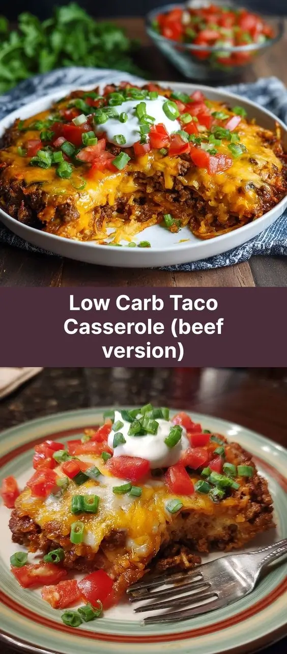 Low Carb Taco Casserole (beef version)