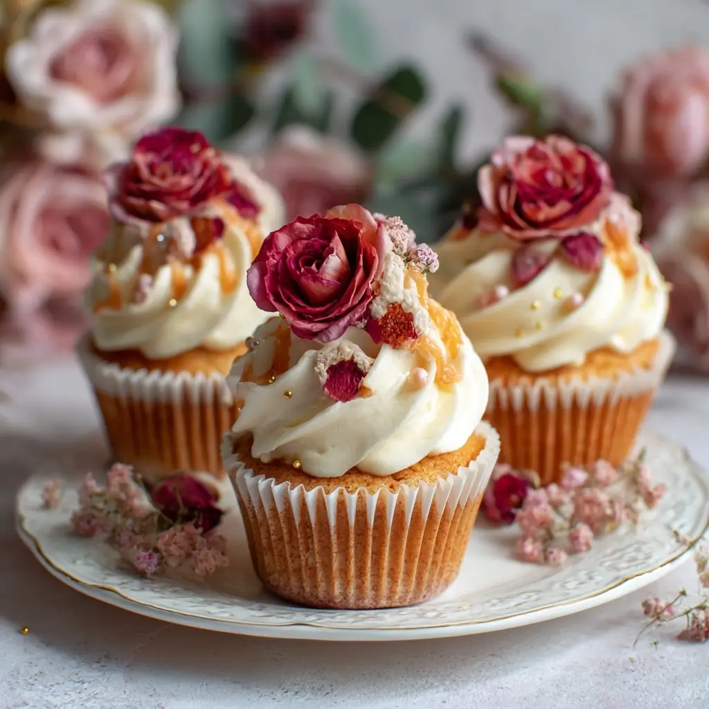 Lychee Rose Cupcakes