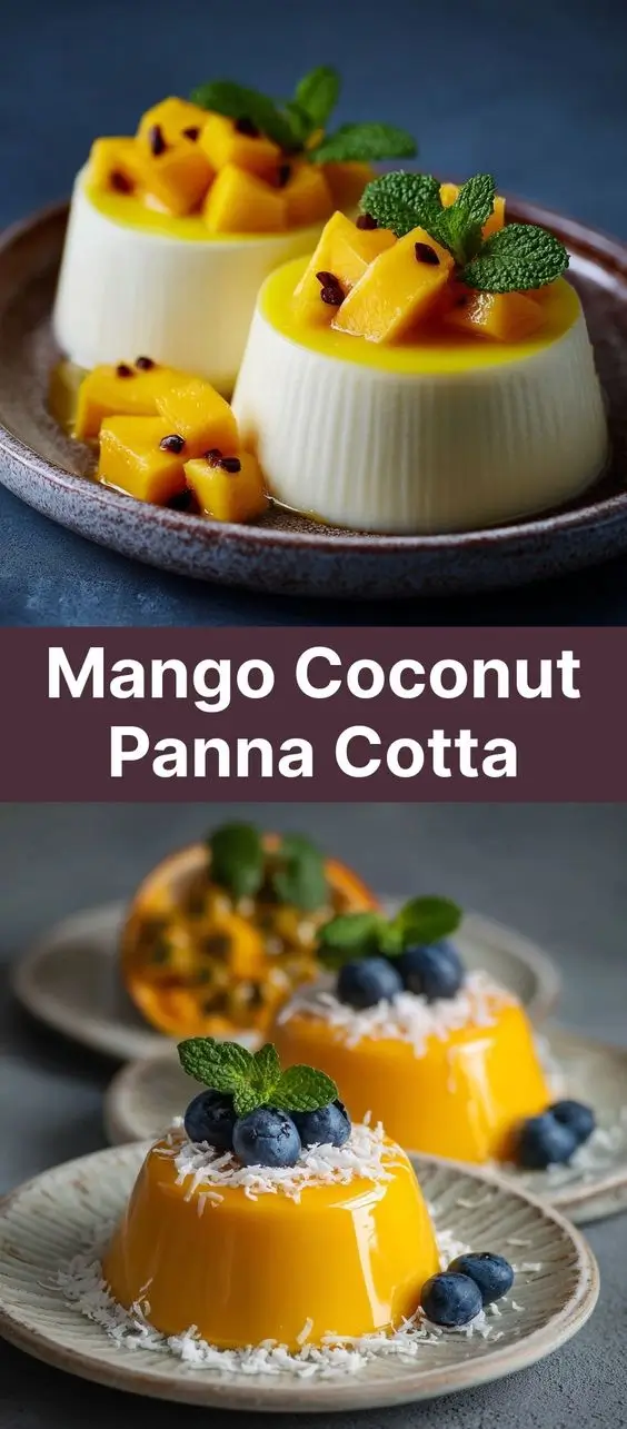 Mango Coconut Panna Cotta