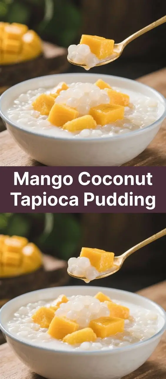Mango Coconut Tapioca Pudding