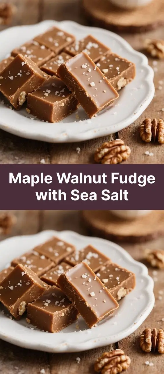 Maple Walnut Fudge with Sea Salt