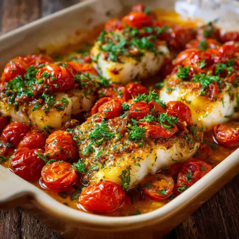 Mediterranean Baked Cod with Tomatoes