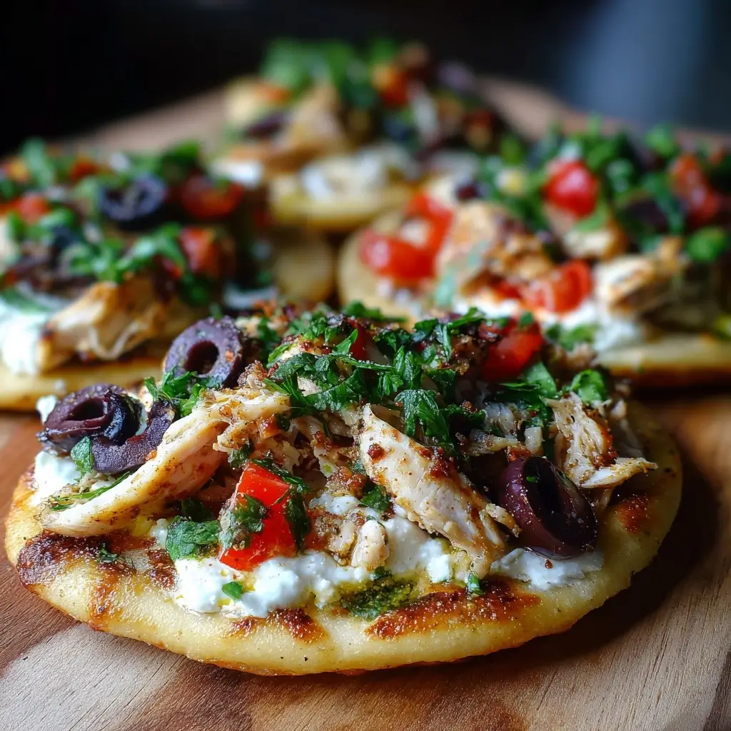 Mediterranean Chicken Flatbreads