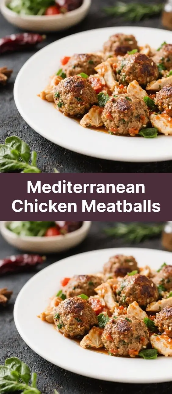 Mediterranean Chicken Meatballs