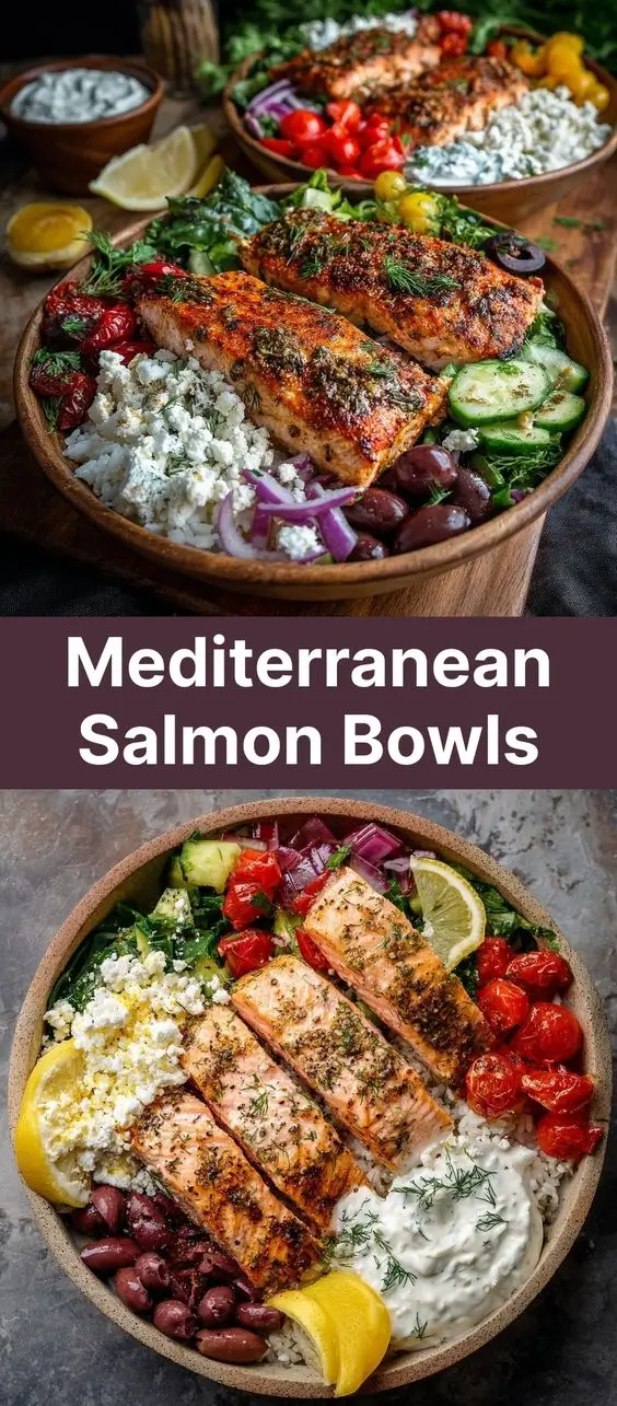 Mediterranean Salmon Bowls