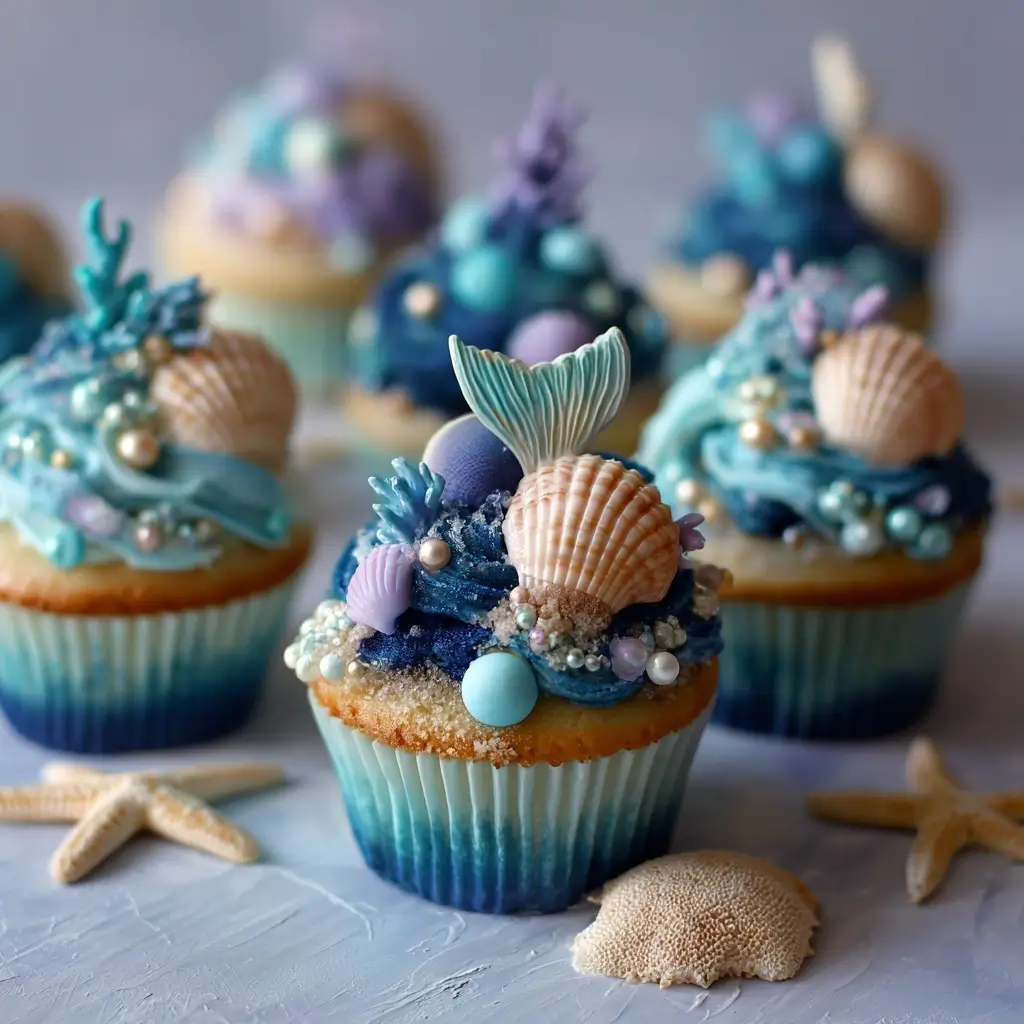 Mermaid Ocean Cupcakes