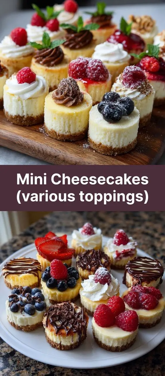 Mini Cheesecakes (various toppings)