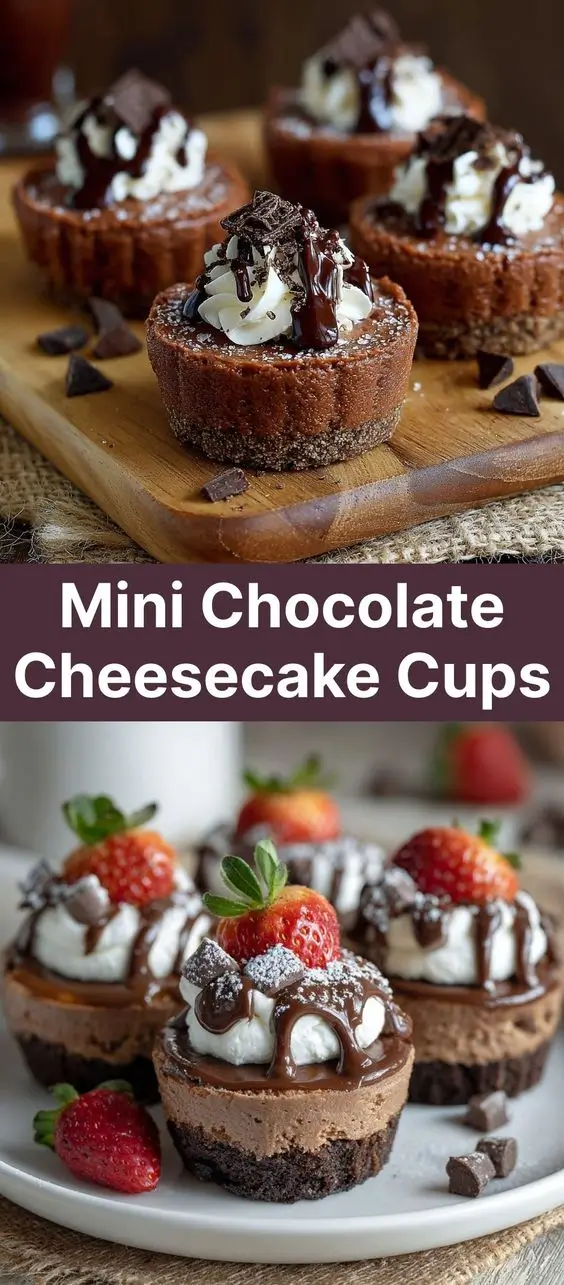Mini Chocolate Cheesecake Cups