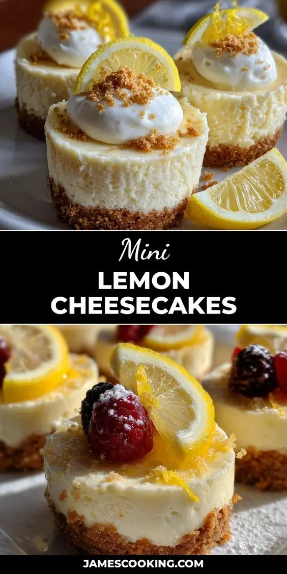 Mini Lemon Cheesecakes