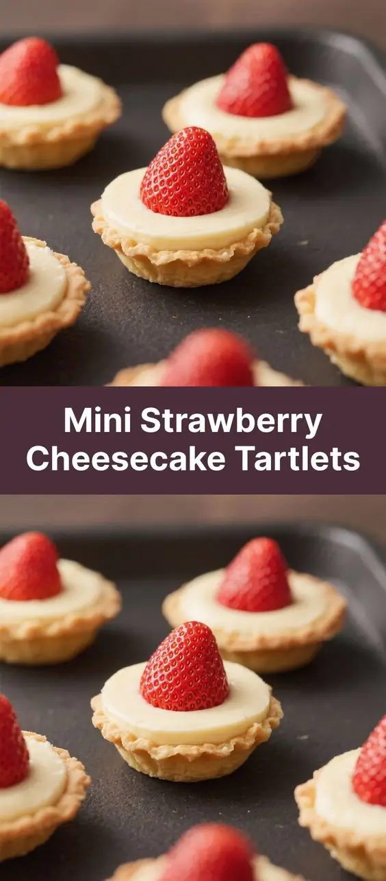 Mini Strawberry Cheesecake Tartlets