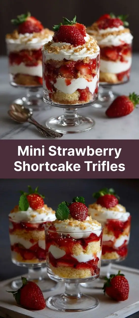 Mini Strawberry Shortcake Trifles