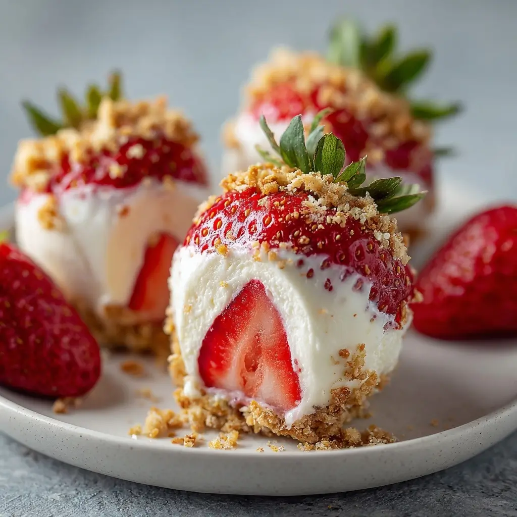 No-Bake Cheesecake Stuffed Strawberries
