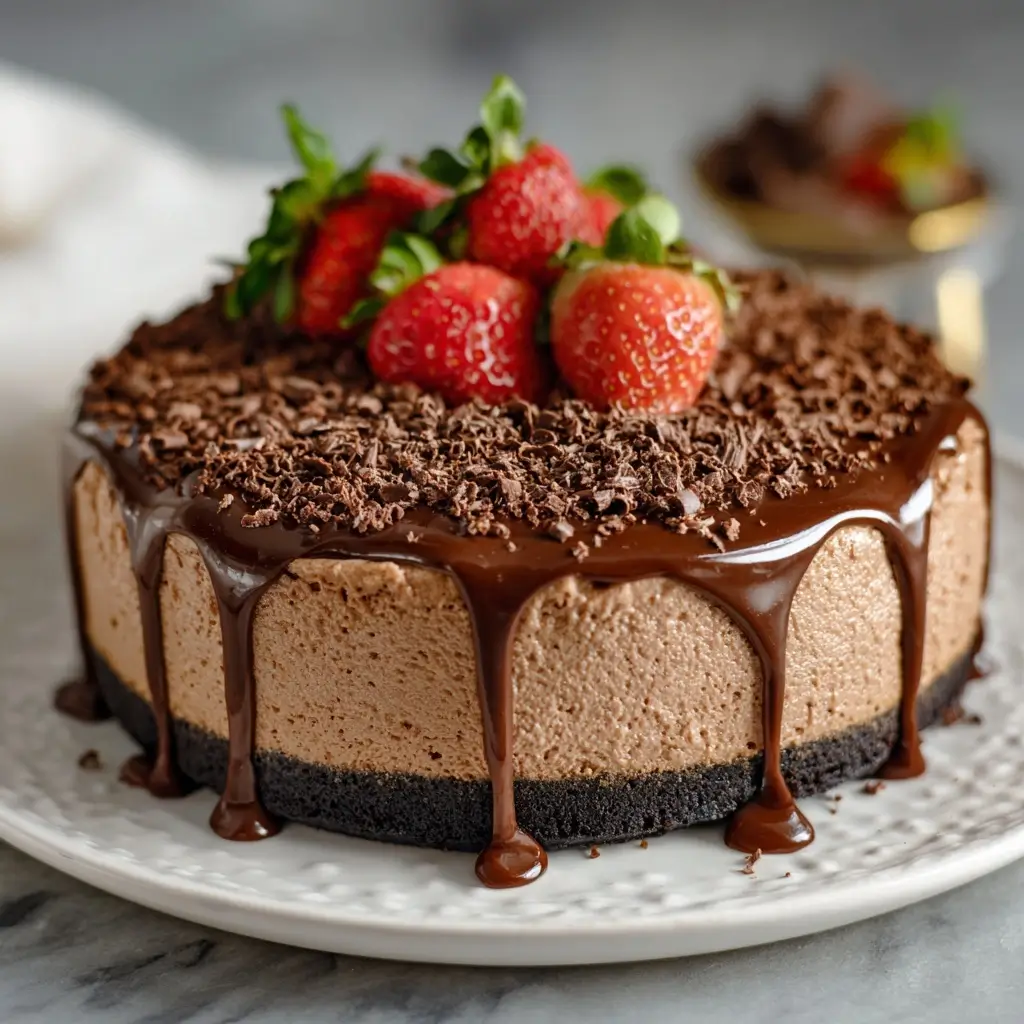 No Bake Chocolate Cheesecake