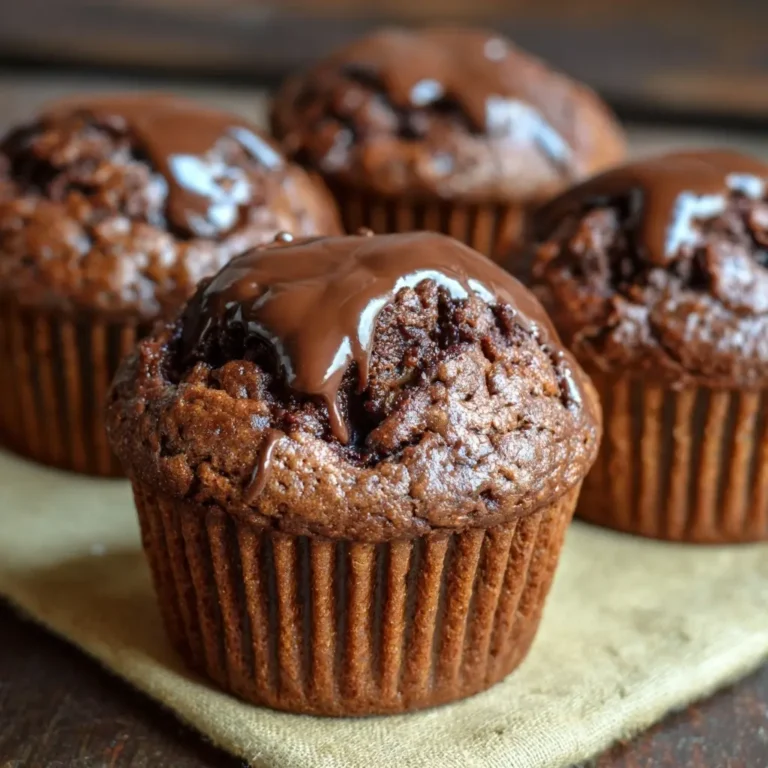 Nutella Stuffed Chocolate Muffins