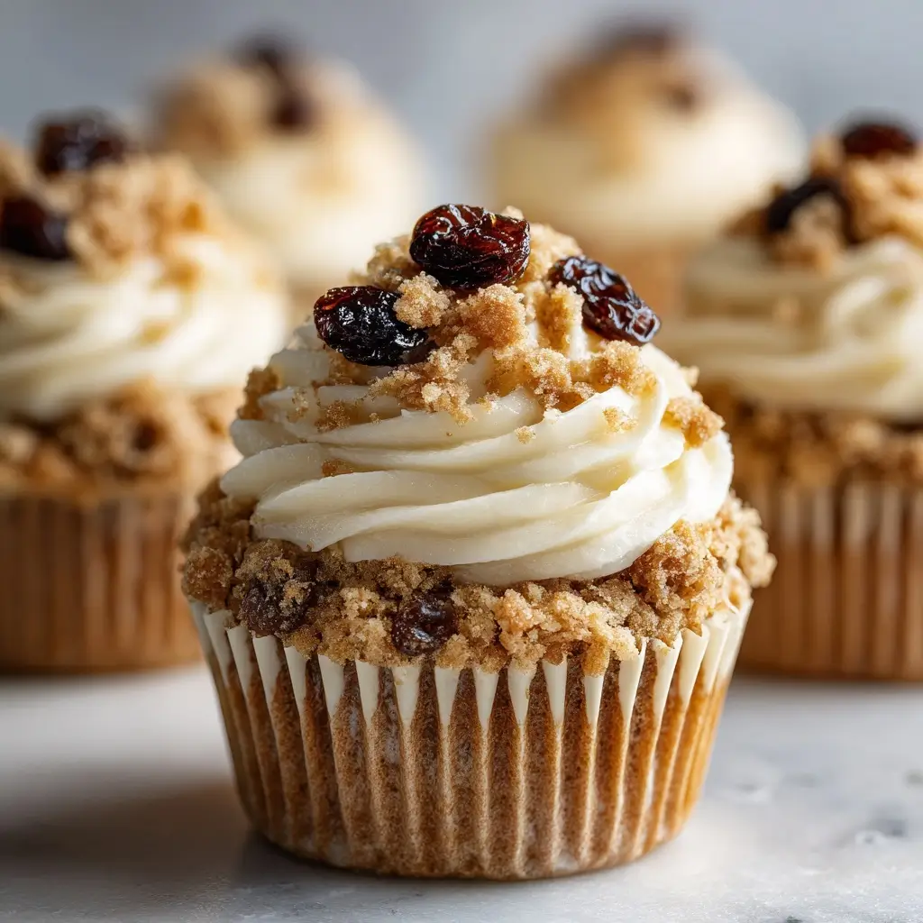 Oatmeal Raisin Cookie Cupcakes