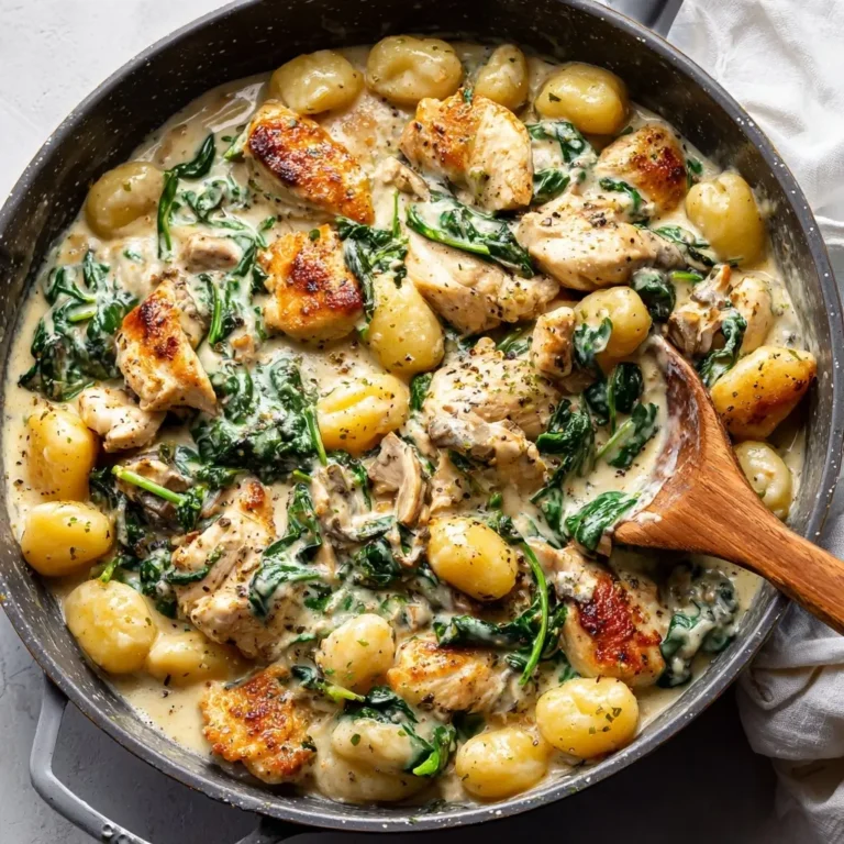 One-Pan Creamy Spinach Chicken Gnocchi