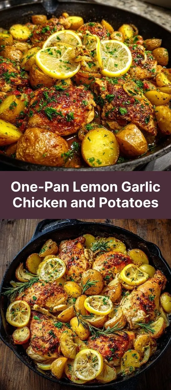 One-Pan Lemon Garlic Chicken and Potatoes