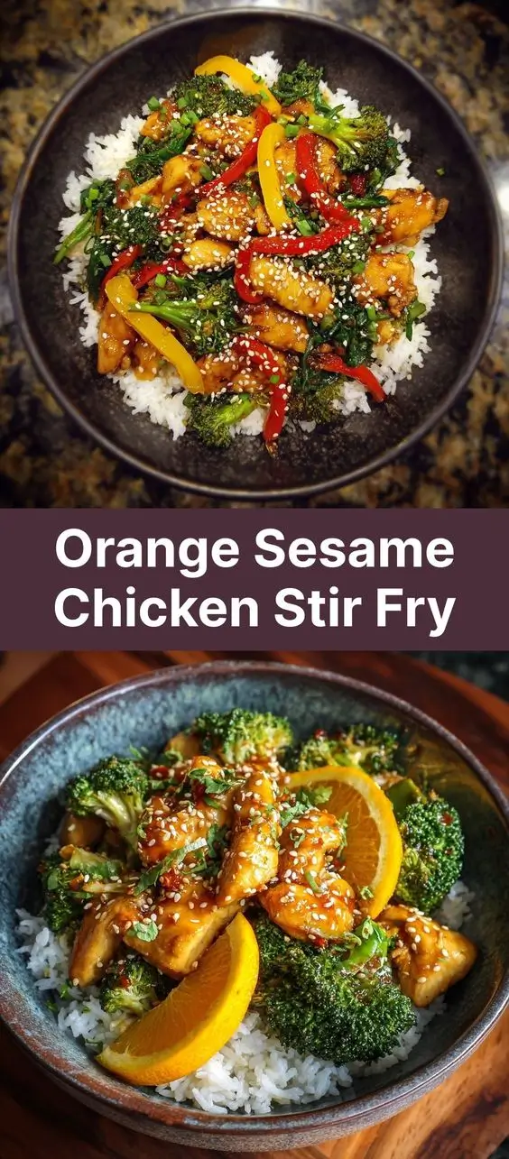 Orange Sesame Chicken Stir Fry