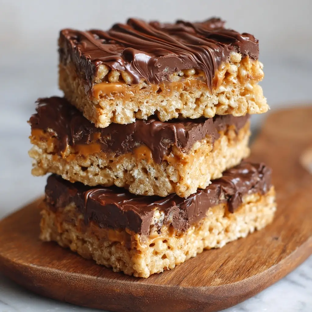 Peanut Butter Chocolate Rice Krispie Treats