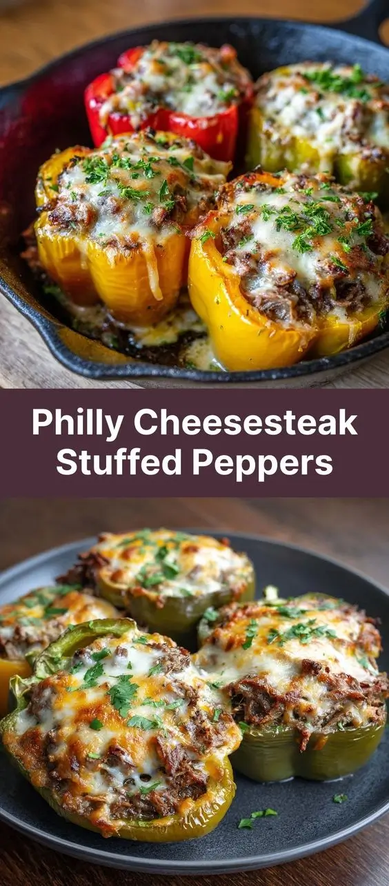 Philly Cheesesteak Stuffed Peppers