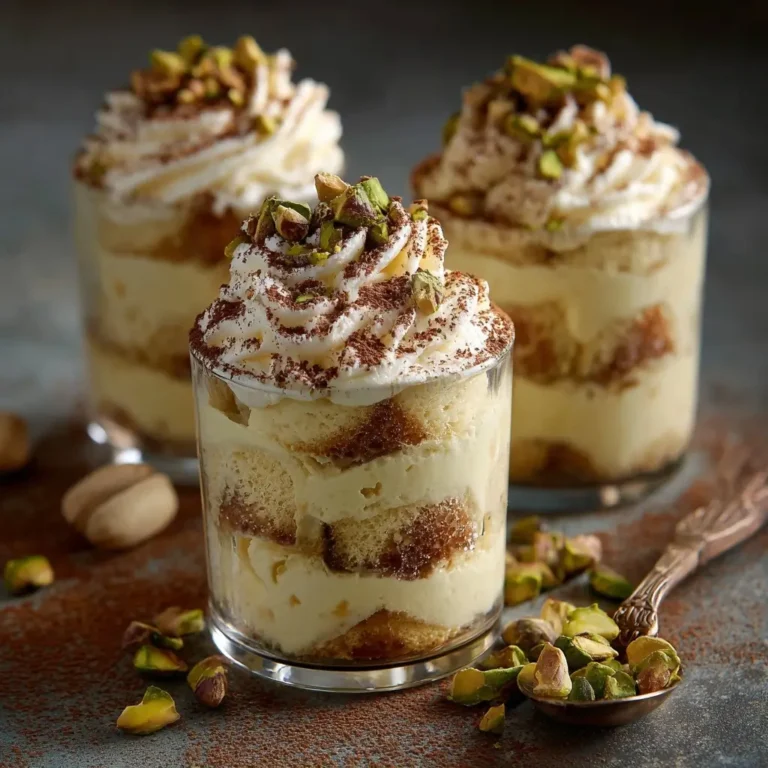 Pistachio Cream Tiramisu Cups
