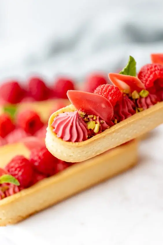 Pistachio Raspberry Tart