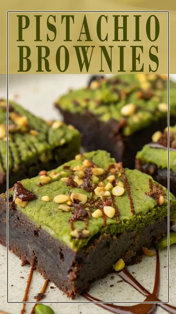 Pistachio Swirl Brownies