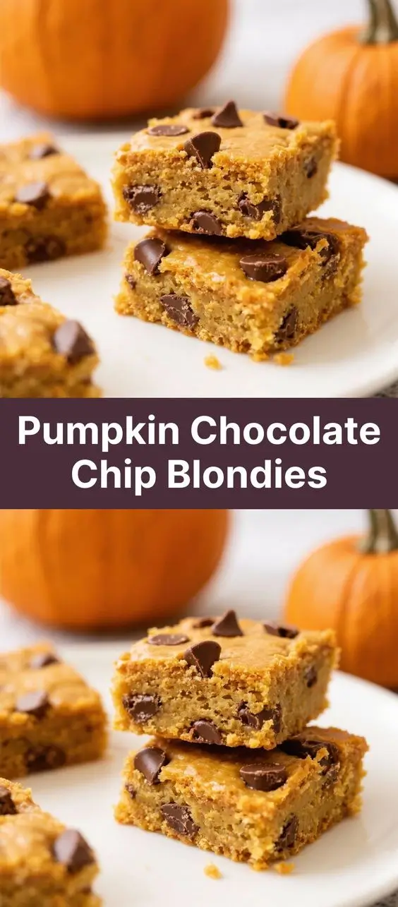 Pumpkin Chocolate Chip Blondies