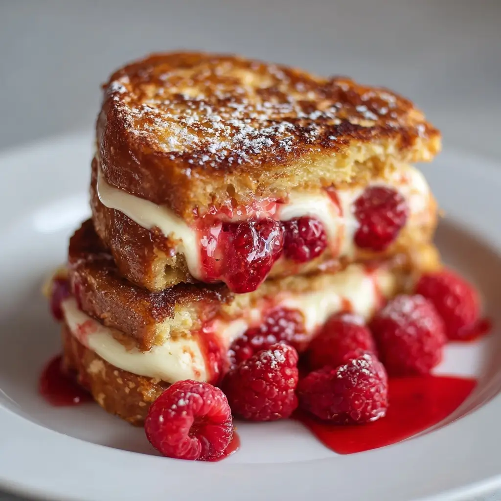 Raspberry Cheesecake Stuffed French Toast