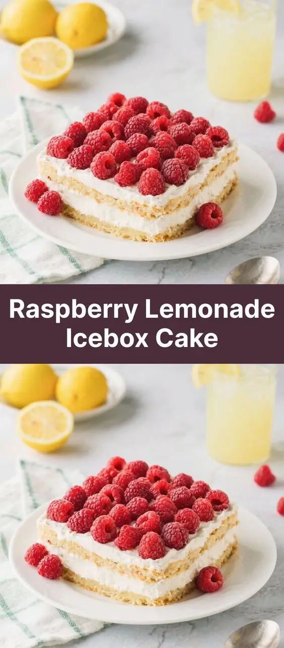 Raspberry Lemonade Icebox Cake