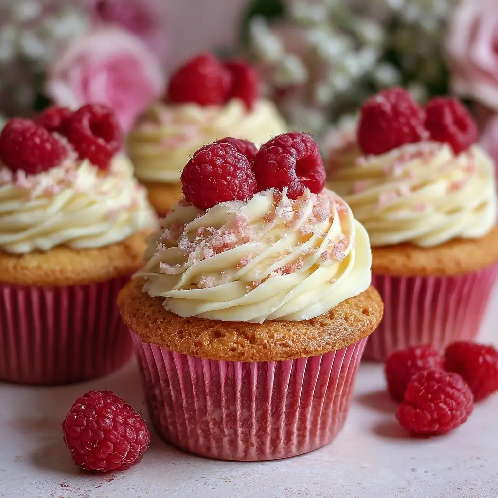 Raspberry White Chocolate Cupcakes