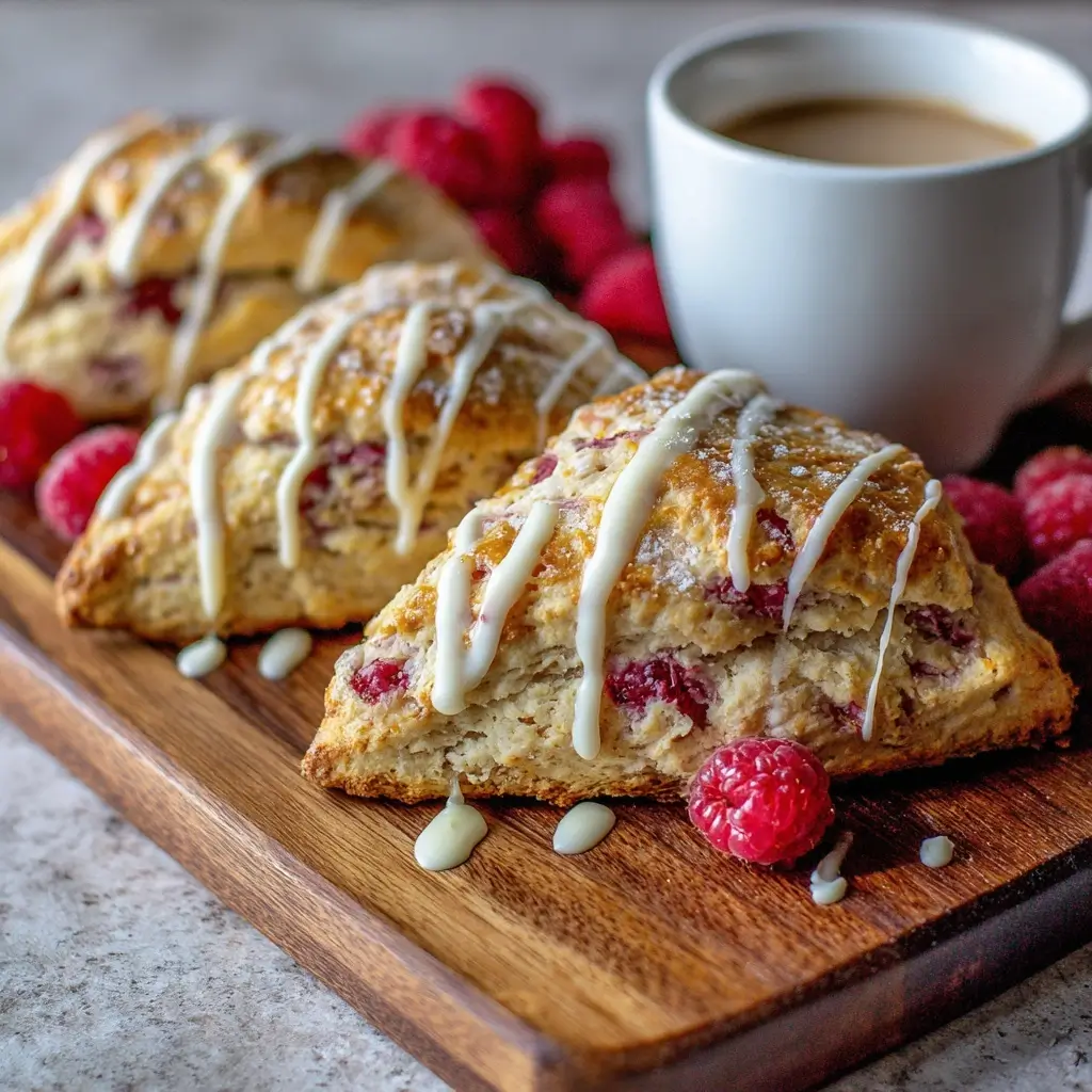 Raspberry White Chocolate Scones