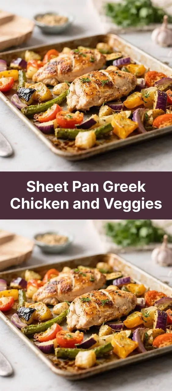 Sheet Pan Greek Chicken and Veggies